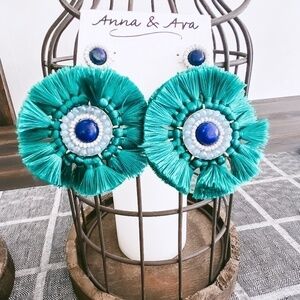 Anna and Ava Fringe Beaded Earrings